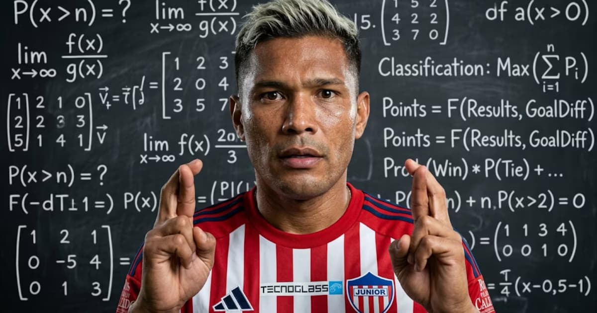 Junior necesita ganar sus seis partidos y que se caigan Millonarios, Tolima y Cúcuta para meterse a los ocho