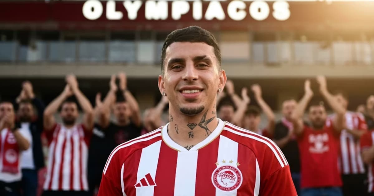 Gustavo Puerta brilló con Olympiacos en el 1-0 y se ganó el corazón de la hinchada