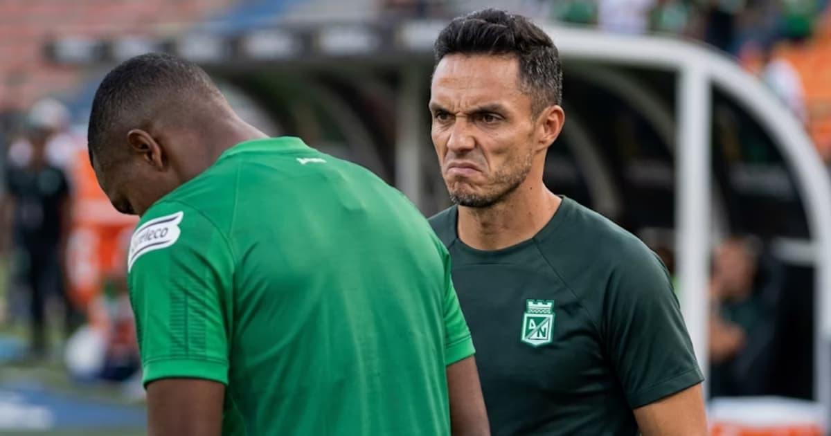 La molestia de Lucas González en el partido de Atlético Nacional ante Tolima