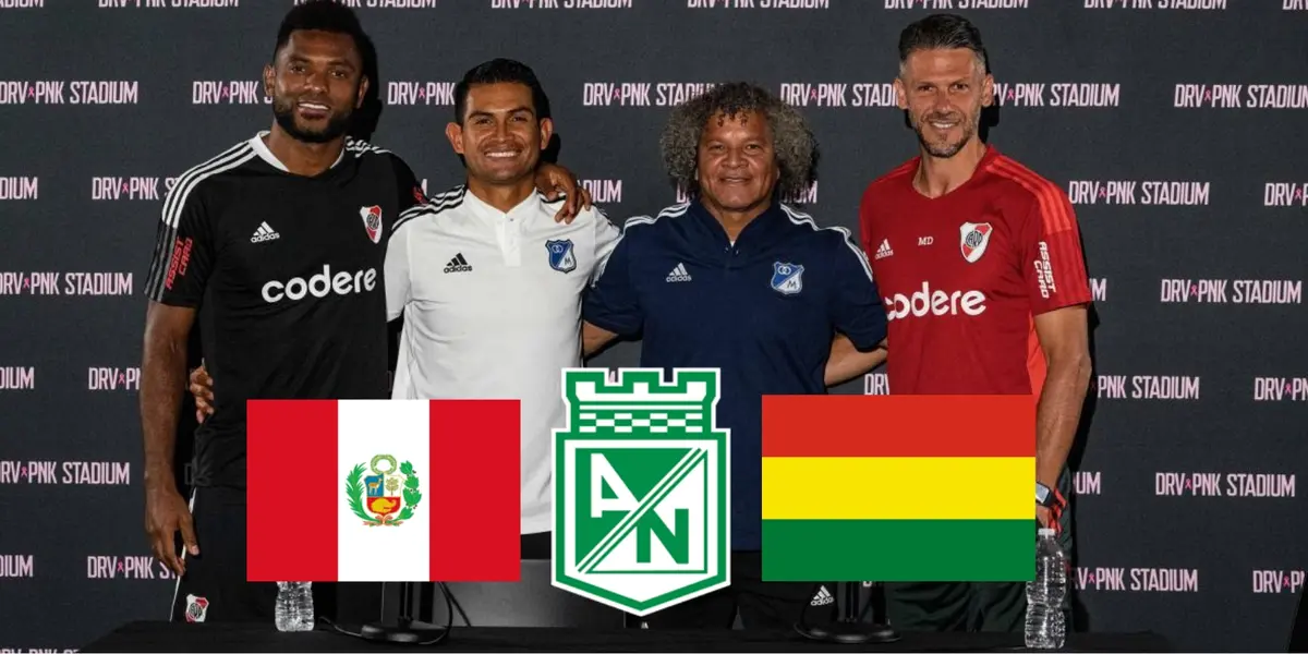 Alberto Gamero junto al entrenador del River Plate de Argentina