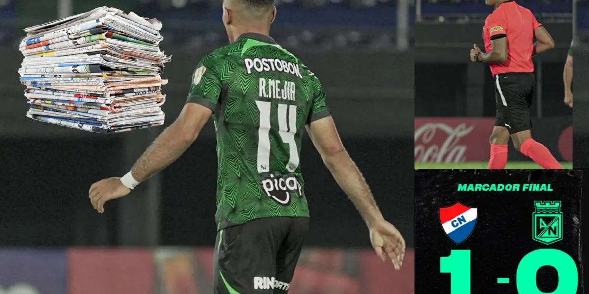 Atlético Nacional arrugó en Libertadores y la reacción de la prensa en Paraguay 