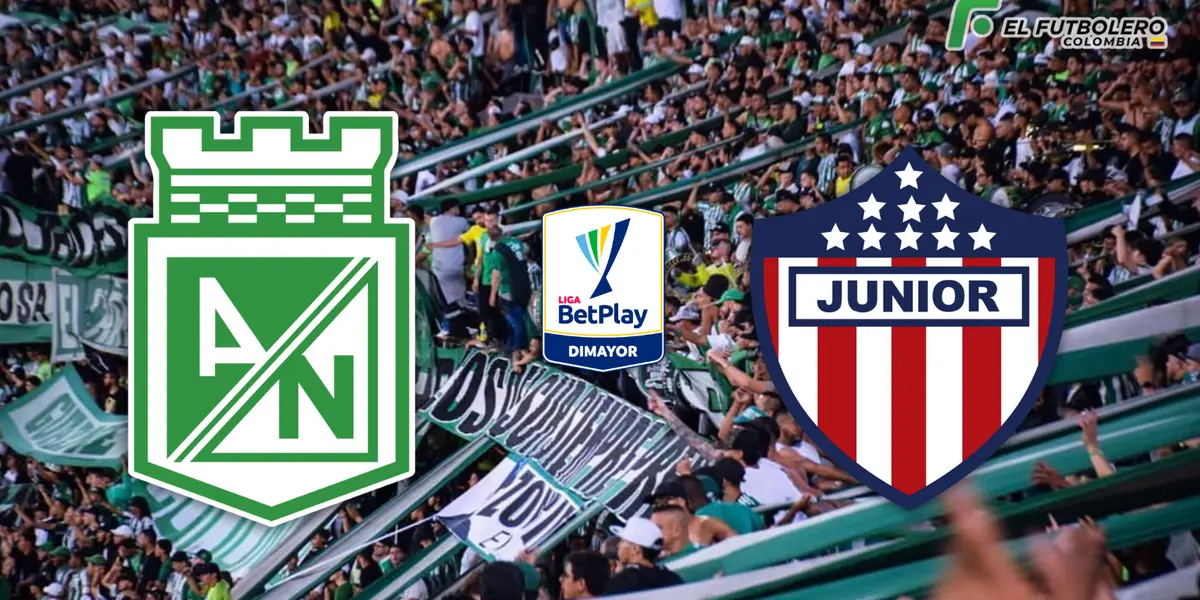 Atlético Nacional vs Junior Foto: Futbolred y Escudoteca PN