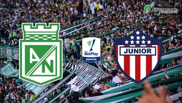 Atlético Nacional vs Junior Foto: Futbolred y Escudoteca PN