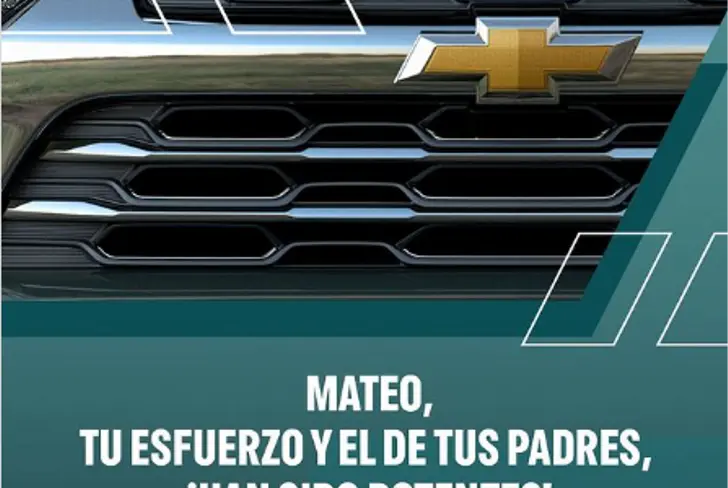 El regalo de Chevrolet para Mateo Carmona. Foto: Captura de Instagram