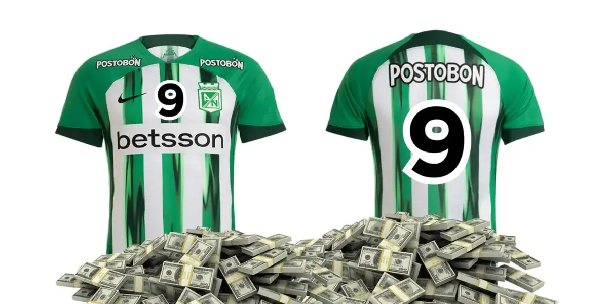 Camiseta de Atlético Nacional con el número 9