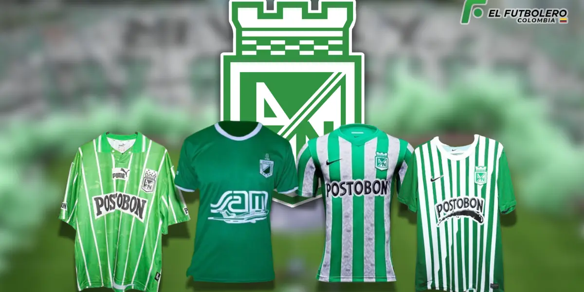 Camisetas Atlético Nacional Foto: La tienda barista, Football Kit Archive, Escudoteca PN