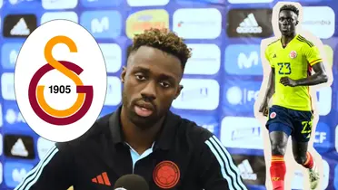 Davinson Sánchez en una rueda de prensa con la Selección Colombia 