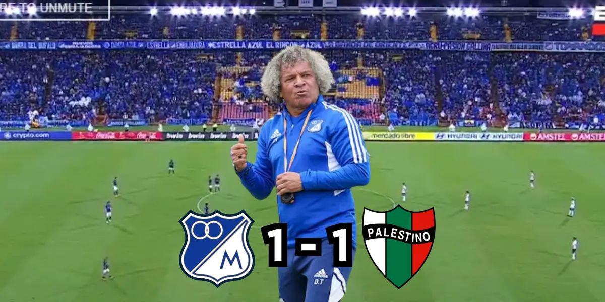 El partido entre Millonarios FC y Palestino en Bogotá