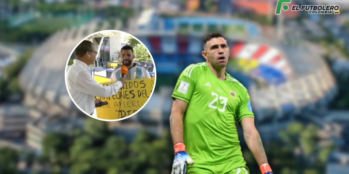 Ni Higuita se animó a tanto, el regalo de un hincha colombiano al Dibu Martínez