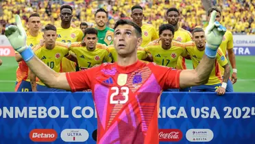 Emiliano Martínez y la Selección Colombia. FOTO: Conmebol.