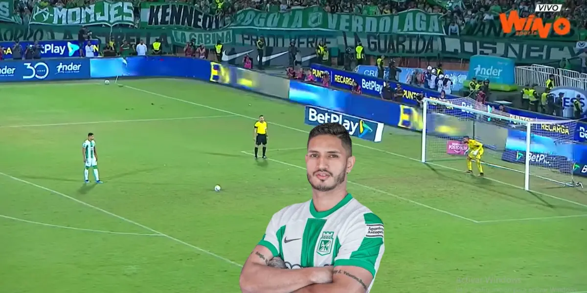 Eric Ramírez con la camiseta de Atlético Nacional