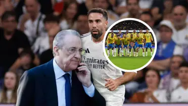 Florentino Pérez y Dani Carvajal Foto: El País, Marca y CRN Noticias