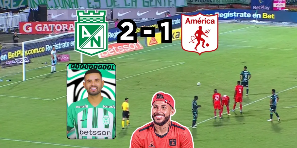 Foto: Captura de pantalla Win Sports / América de Cali Twitter / Atlético Nacional Twitter