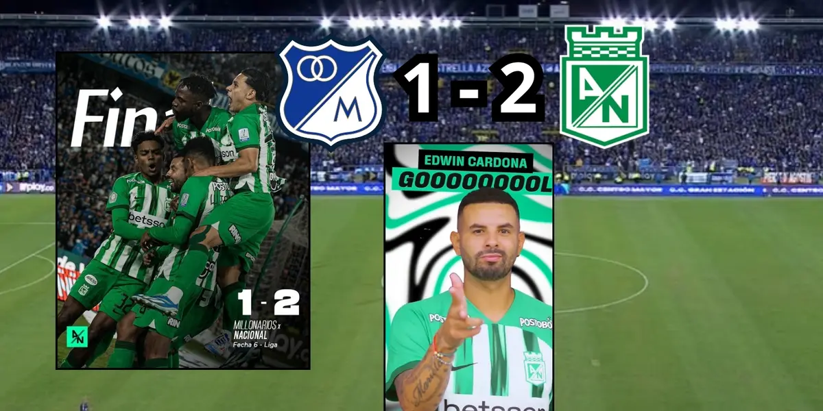 Foto: Captura de pantalla Win Sports / Atlético Nacional Twitter