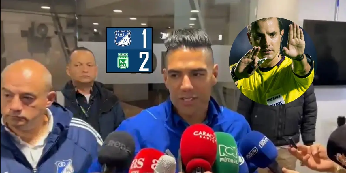 (VIDEO) Tensión, las palabras de Falcao por el arbitraje del Millonarios vs Nacional