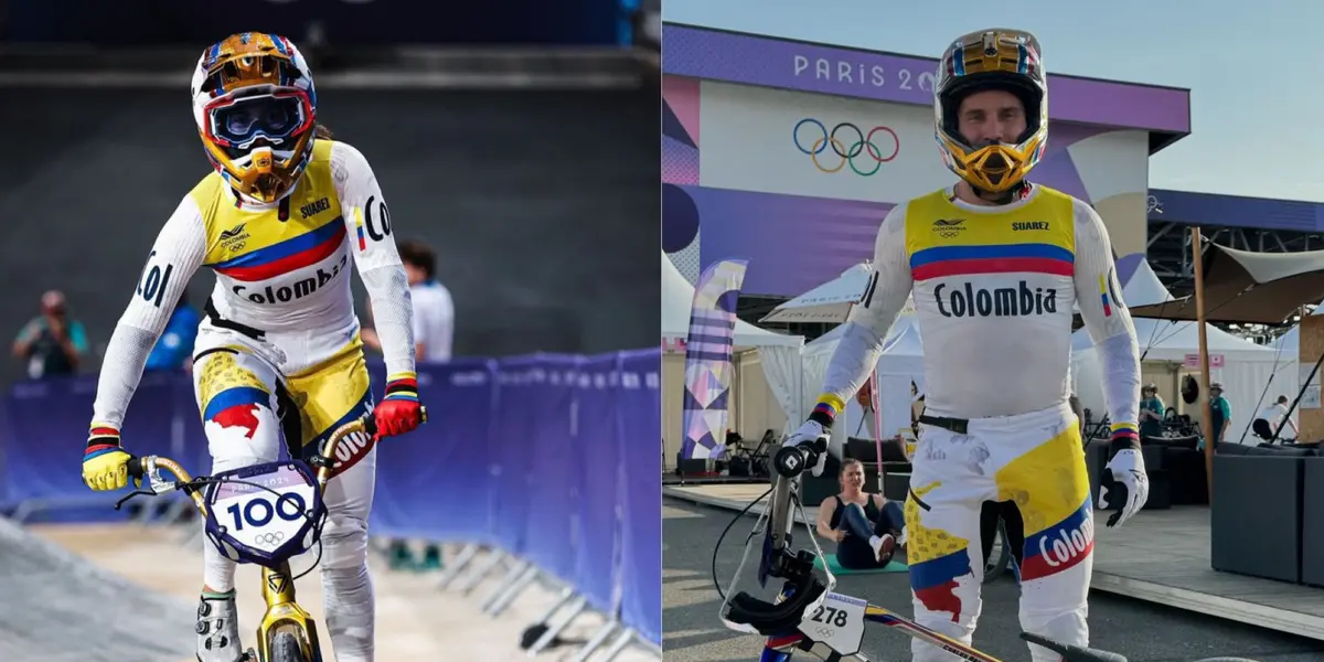 Con dramatismo, Mariana Pajón y Carlos Ramírez en sus presentaciones en el BMX de París 2024