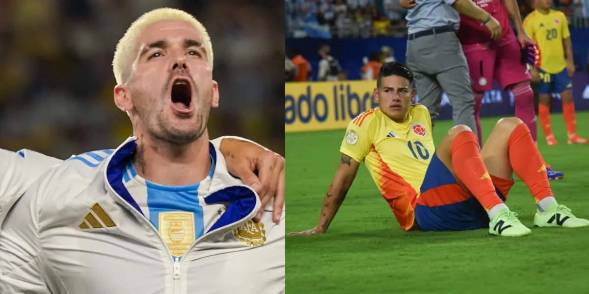 Rodrigo De Paul boconea tras ganarle a la Selección Colombia 