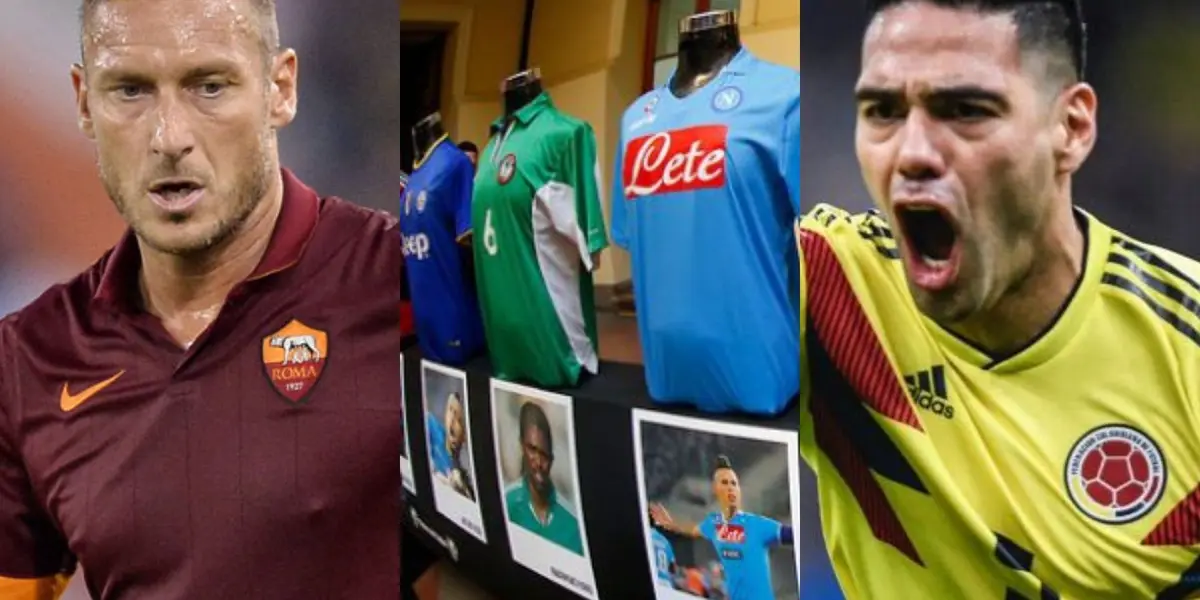 Francesco Totti tiene la camiseta de un jugador colombiano en su museo y no es la de Radamel Falcao, en el vídeo que tienes abajo puedes saber de quién se trata ⬇️⬇️⬇️