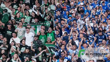 Hinchas de Nacional y Millonarios. Foto: redes de Nacional y Millonarios. 