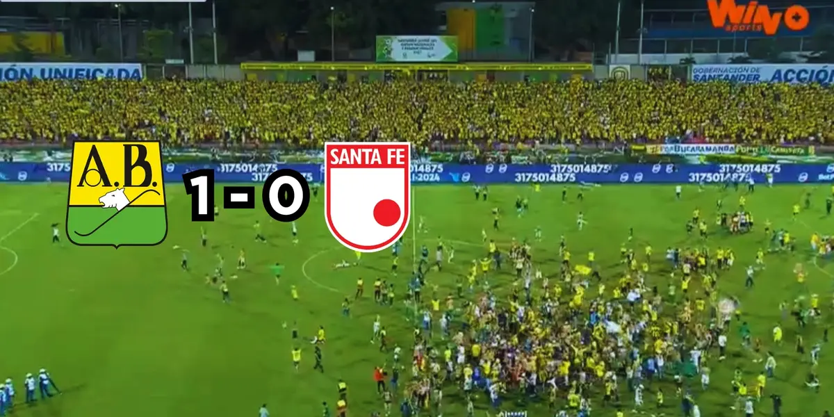 Hinchas del Atlético Bucaramanga en la cancha