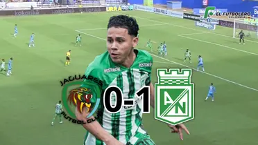 Jaguares vs Atlético Nacional Foto: Nacionaloficial, captura de WIn Sports y Escudoteca PN