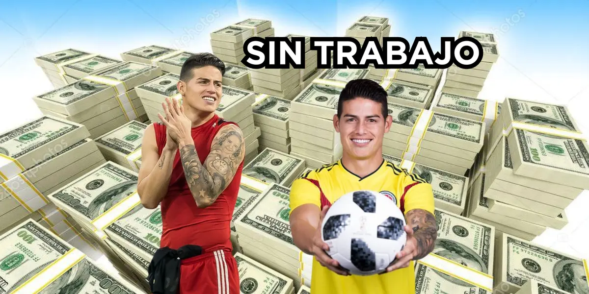 James Rodríguez está sin trabajo. Foto tomada de Depositphotos y Pinterest.