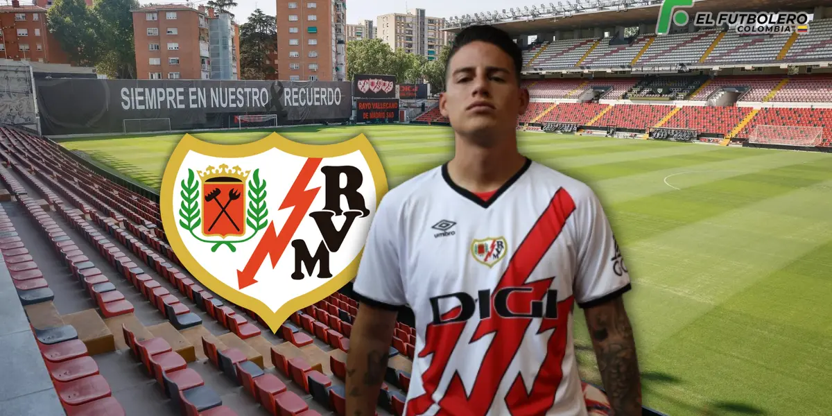 Como un rey, mira que dorsal usará James Rodríguez en el Rayo Vallecano