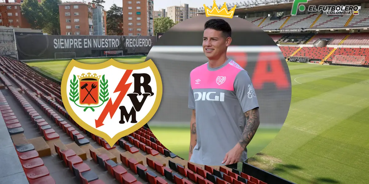 Como un rey, mira que dorsal usará James Rodríguez en el Rayo Vallecano