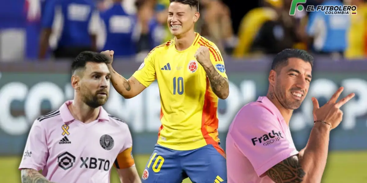 James Rodríguez, Lionel Messi y Luis Suarez Foto: Marca, Inter Miami CF y AFP