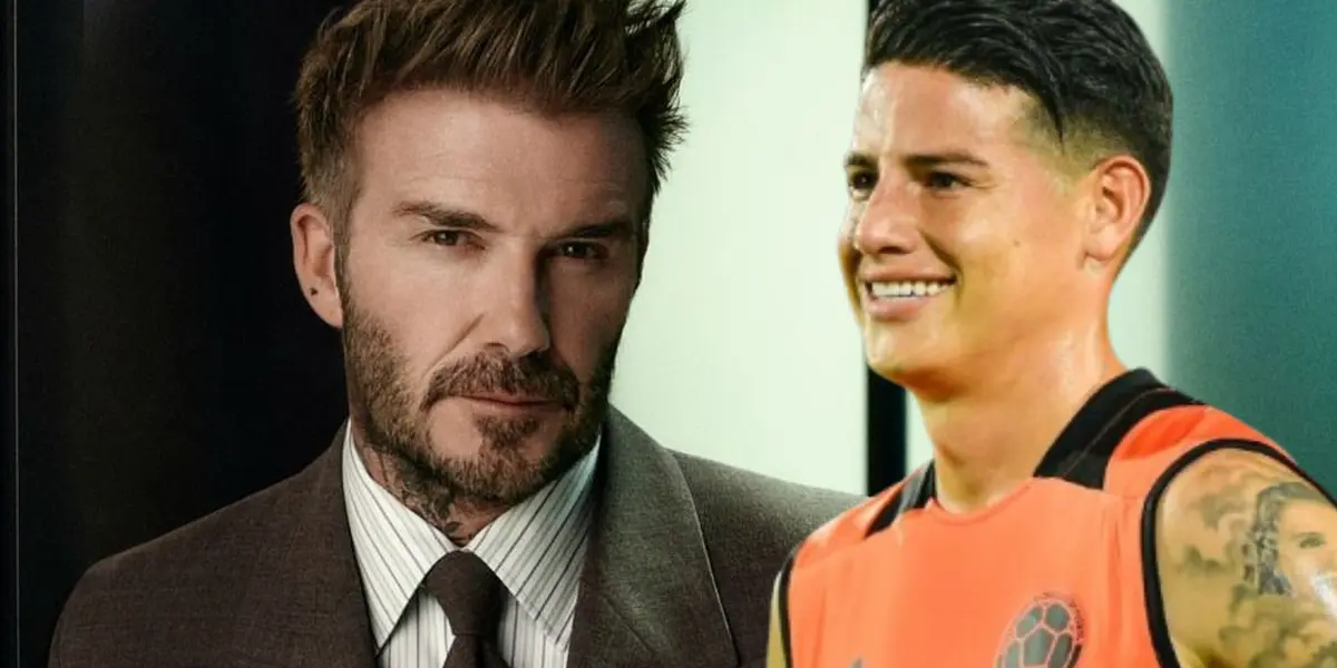 James Rodríguez y David Beckham. FOTO: Instagram James Rodríguez/ David Beckham