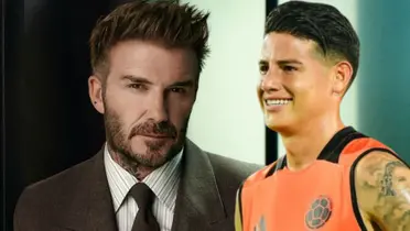 James Rodríguez y David Beckham. FOTO: Instagram James Rodríguez/ David Beckham