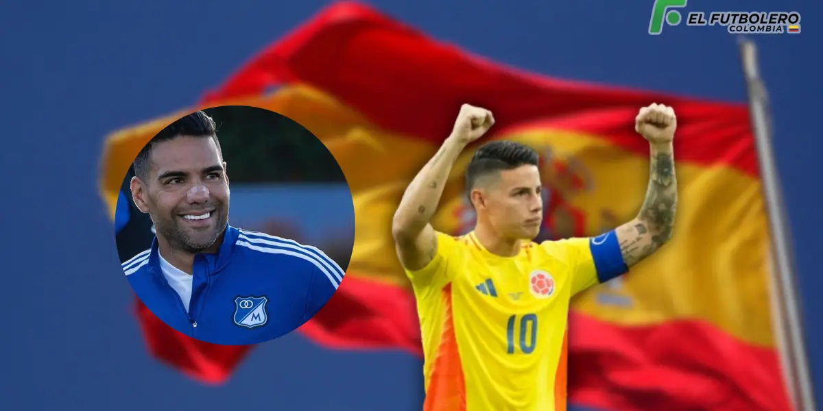 James Rodríguez y Falcao Foto: Pexels, Millonarios FC y AFP