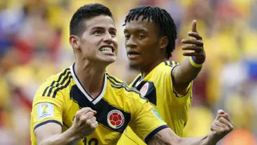 James y Cuadrado. FOTO: Conmebol Oficial.