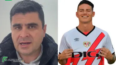 Juan Felipe Cadavid y James Rodríguez Foto: El Futbolero y Rayo Vallecano