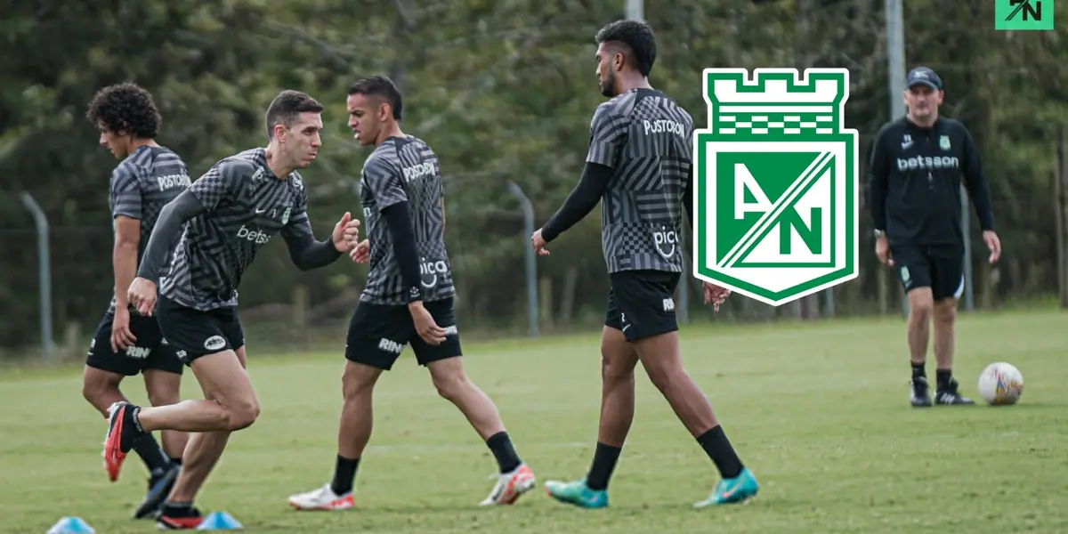 Jugadores en un entrenamiento de Atlético Nacional