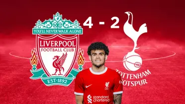 Luis Díaz jugó en el Liverpool contra el Tottenham