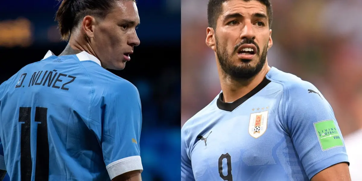 Luis Suárez y Darwin Núñez no tuvieron un buen acoplamiento como delanteros en la Selección Uruguay.