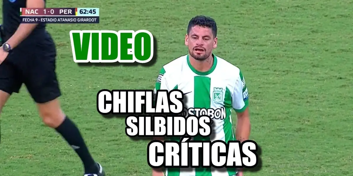 Maximiliano Cantera duramente criticado por los hinchas de Atlético Nacional.