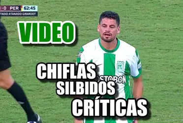 Maximiliano Cantera duramente criticado por los hinchas de Atlético Nacional.