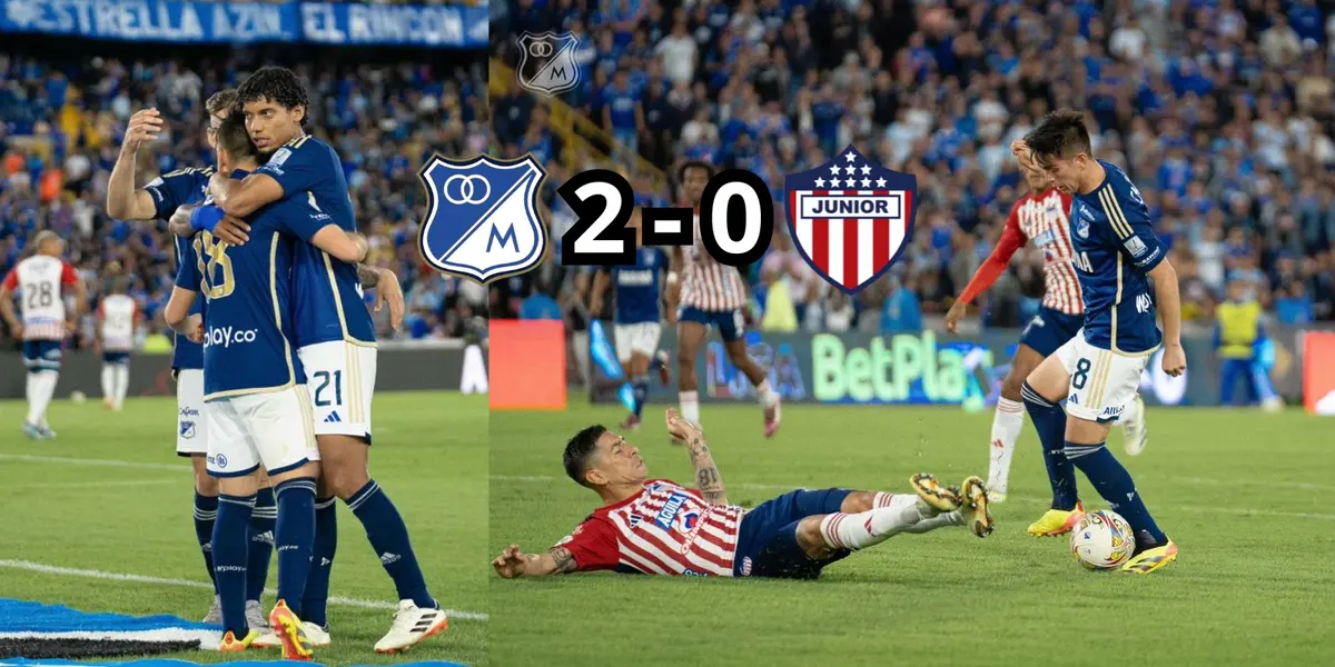 Millonarios FC le ganó 2 a 0 al Junior FC