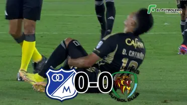 Millonarios vs Jaguares de Córdoba Foto: Captura de Win Sports y Escudoteca PN