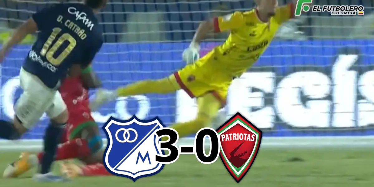 (VIDEO) Millonarios está en su tarde, Daniel Cataño y un golazo para el 3 a 0 vs Patriotas