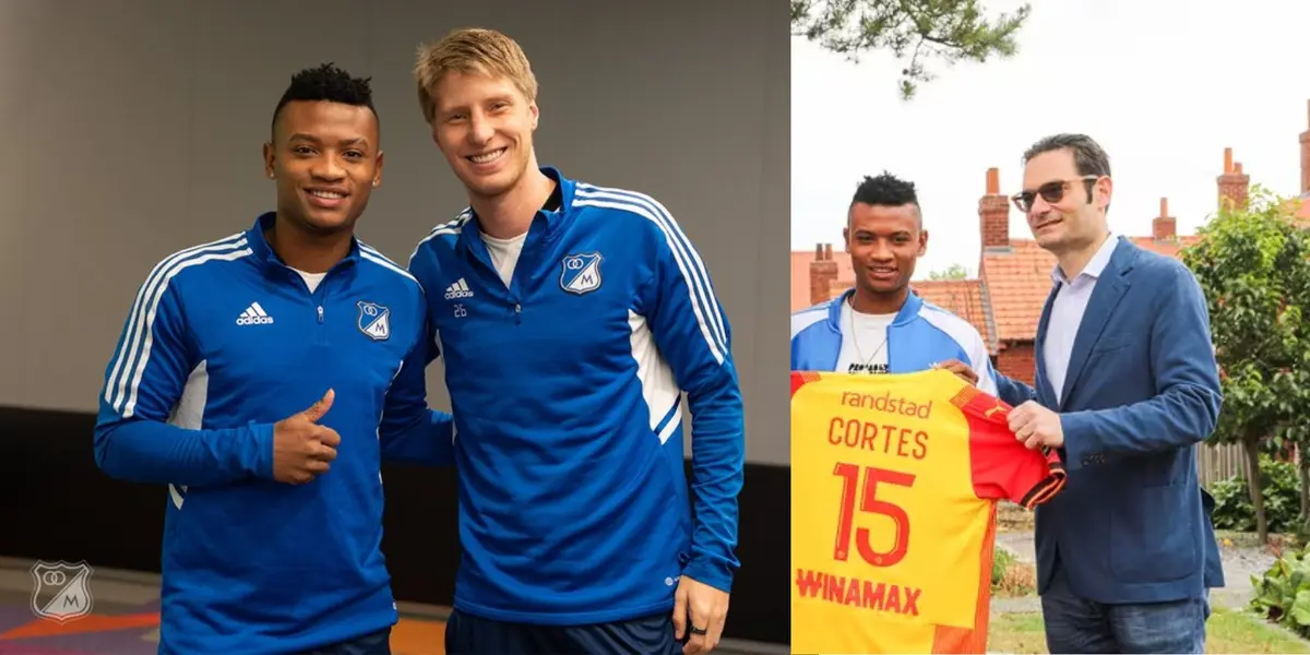 Óscar Cortés junto a Andrés Llinás en Millonarios FC