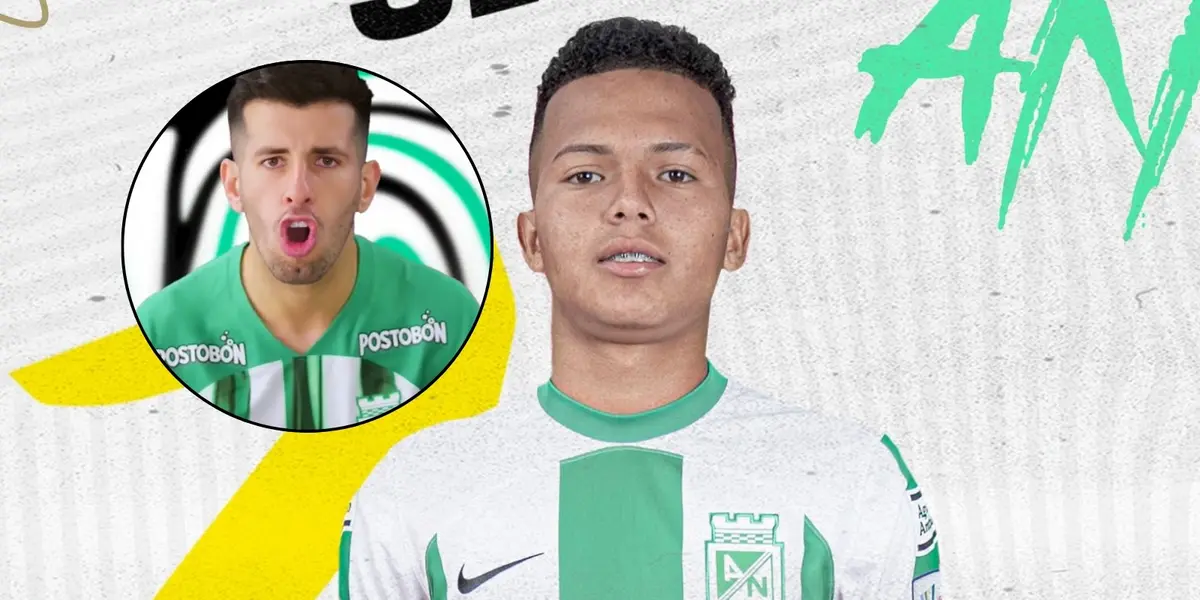   Pablo Ceppelini y Juan Pablo Torres jugadores de Nacional. Fotos tomadas de Atlético Nacional en Twitter. 