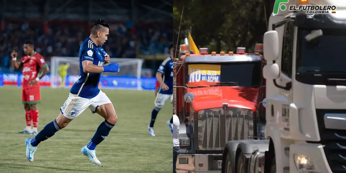 Paro Camionero Foto: Millonarios FC y W Radio