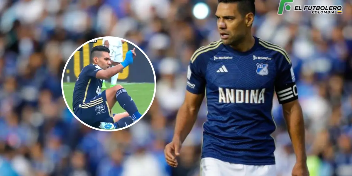 Le llueven todos los males, mira cuanto tiempo estaría fuera Falcao tras su lesión con Millonarios