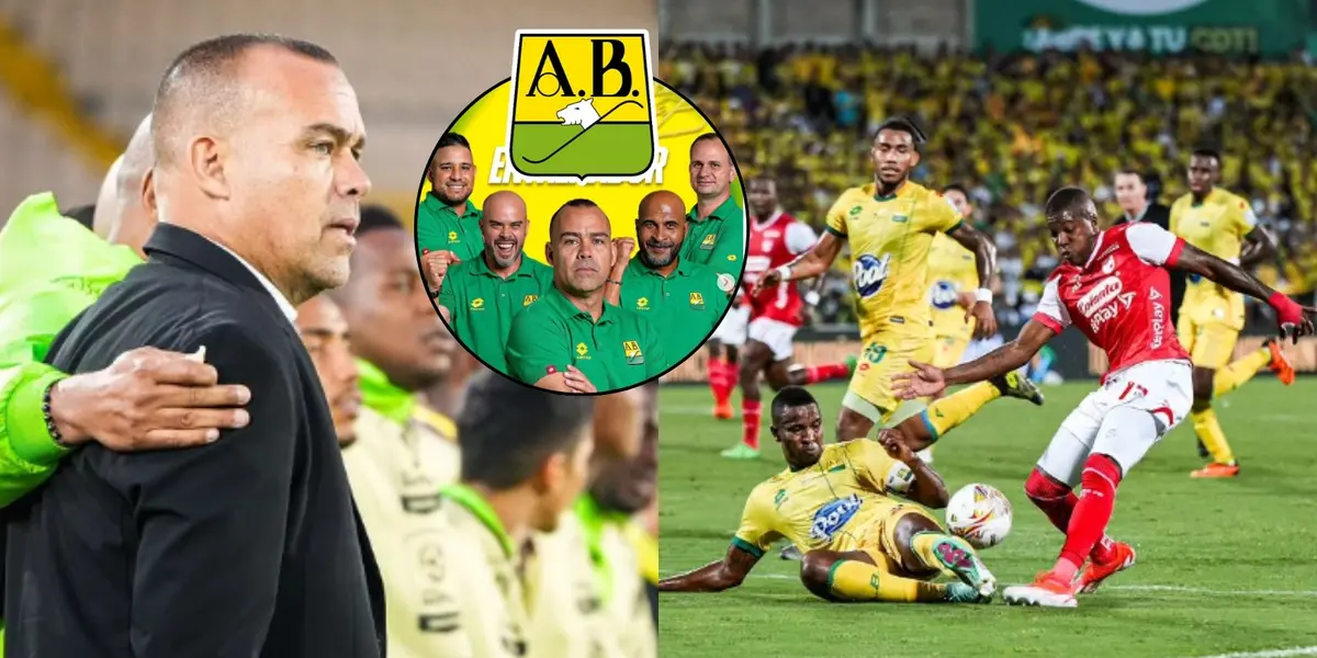 Rafael Dudamel junto a su cuerpo técnico del Atlético Bucaramanga