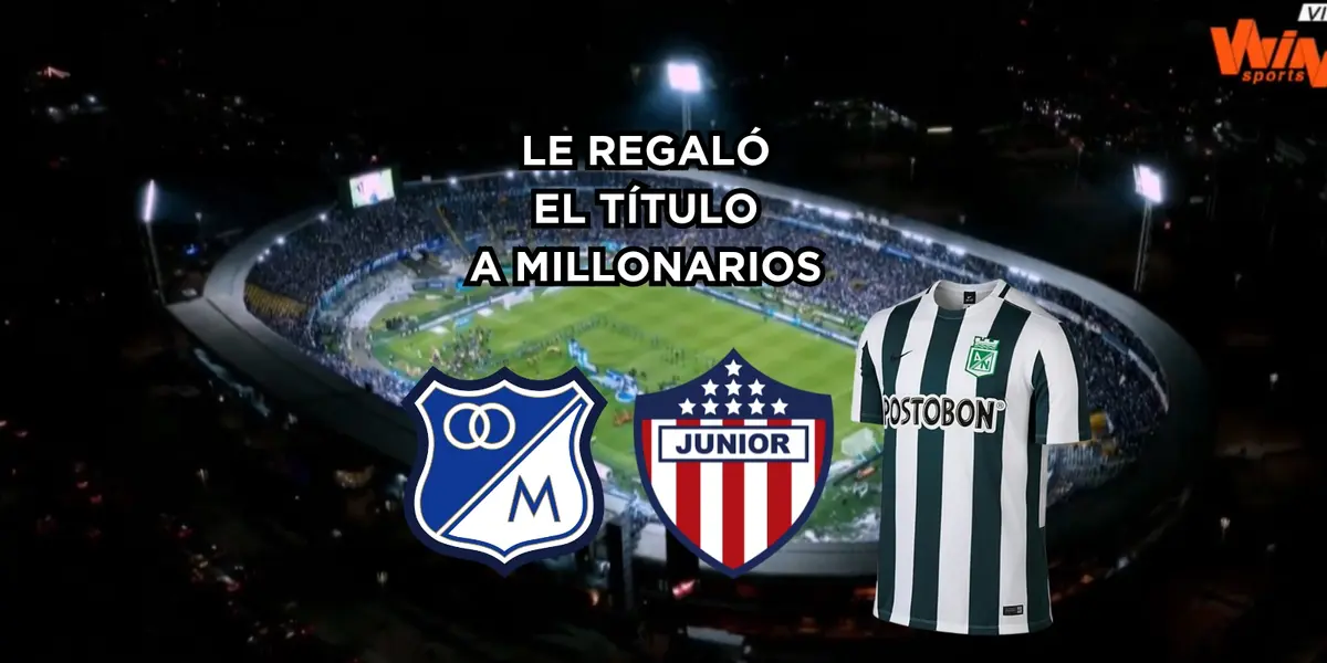 Un ex jugador de Atlético Nacional que ahora está en Junior FC le regaló el título a Millonarios FC.