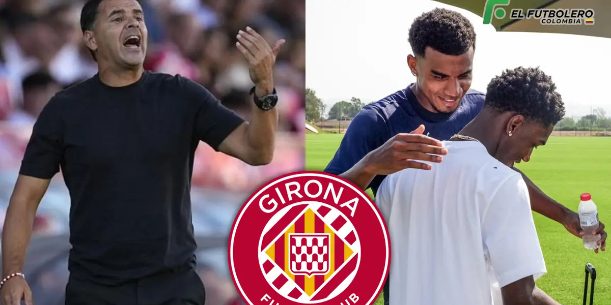 Yaser Asprilla y Jhon Solis Foto: Marca, Girona FC y Escudoteca PN