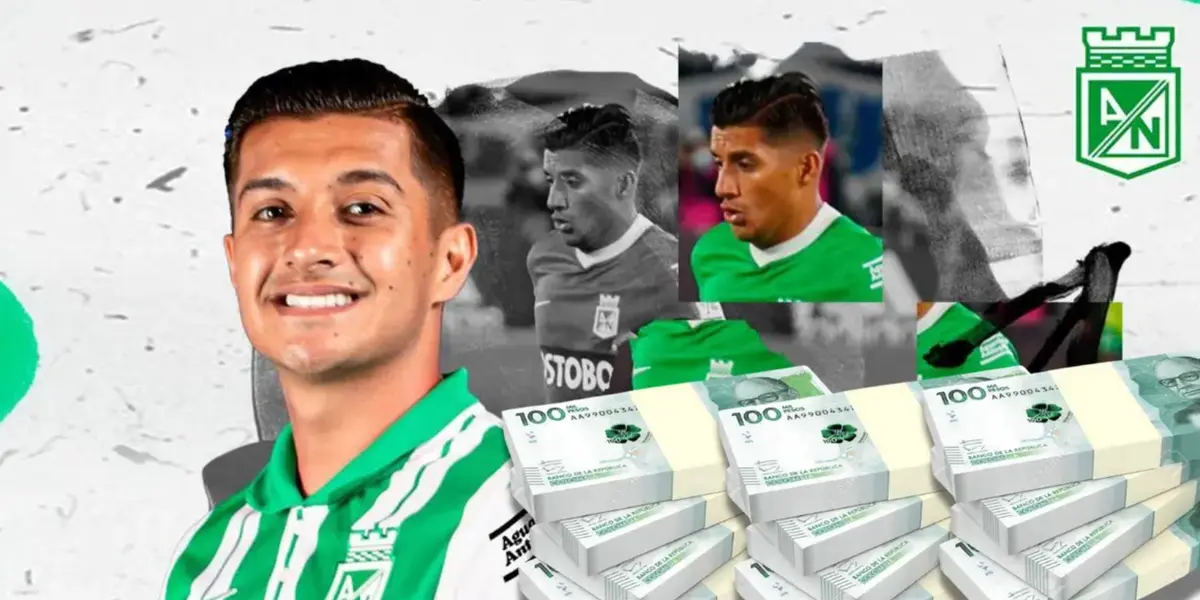 Yeison Guzmán con la camiseta de Atlético Nacional